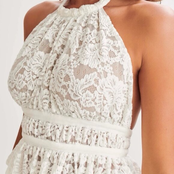 SOLD - Meshki Nicolette Lace Halter Top - Picture 2 of 8